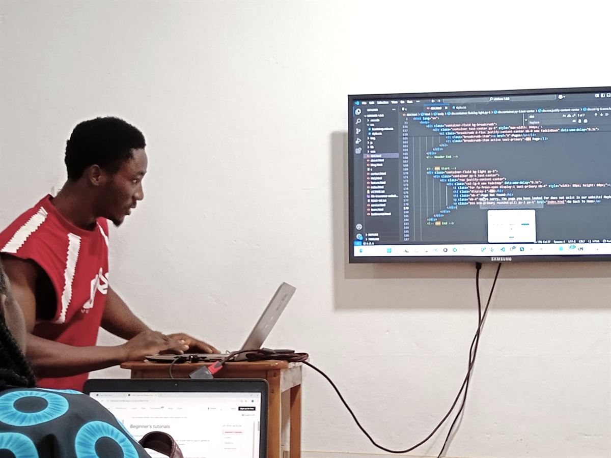 Web development class in action