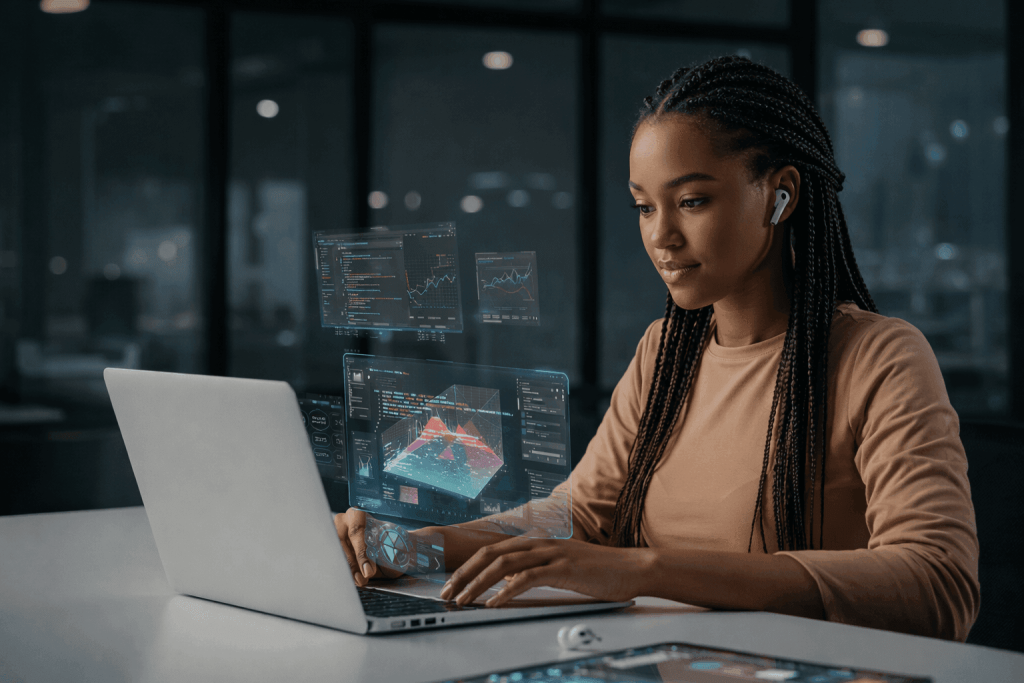 Artificial intelligence in education in Africa using AI-powered learning technology.