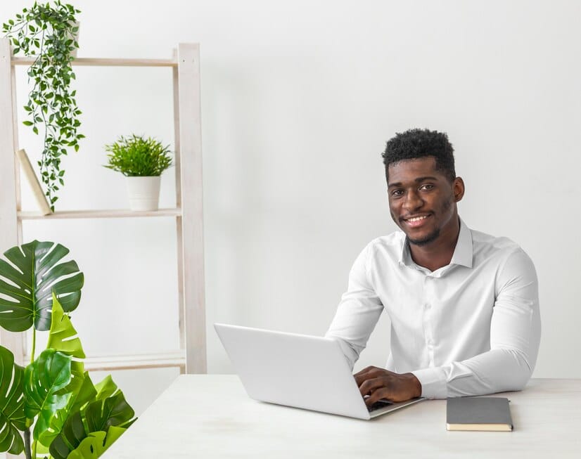 a professional working on laptop