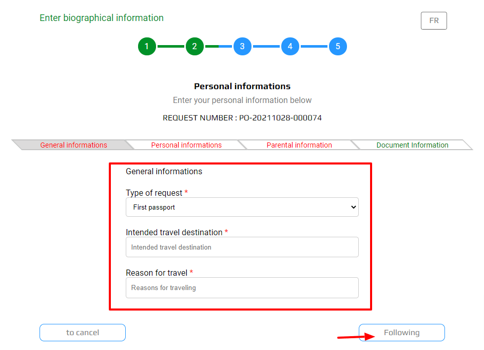 general information how to apply online cameroon passport