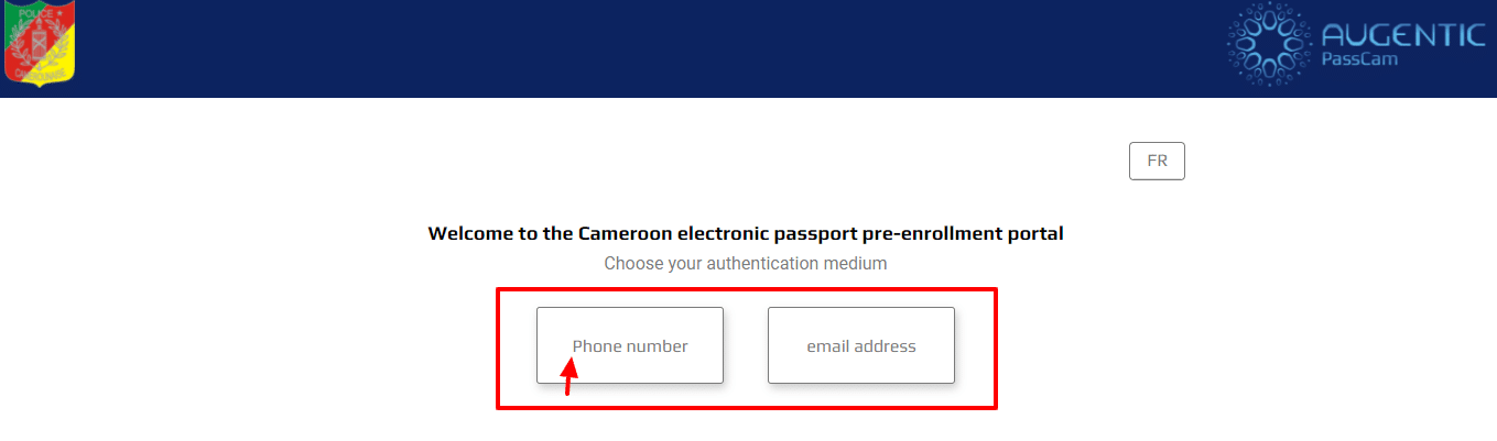 welcome page enter phone number