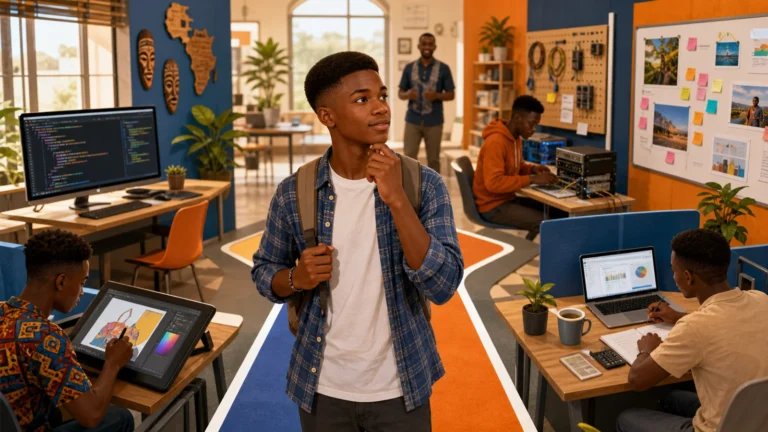 Cameroonian GCE O Level graduate exploring practical computer course options