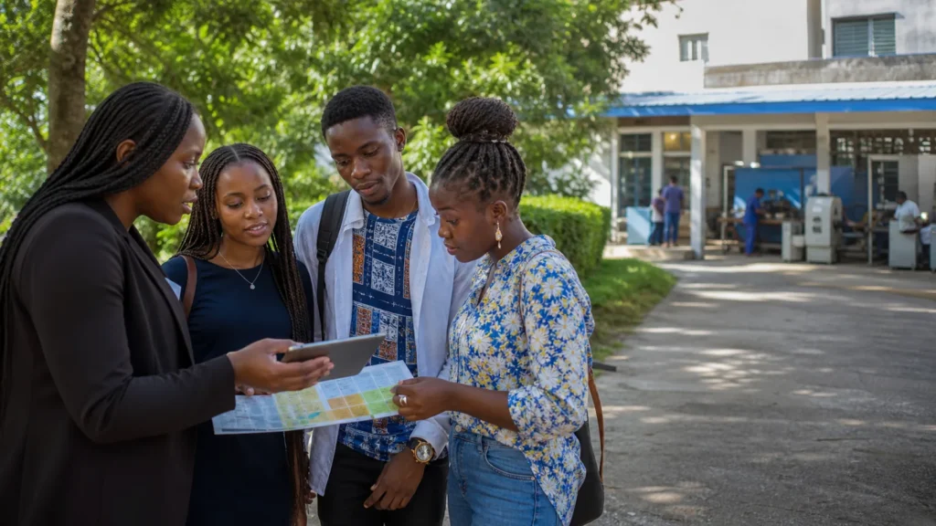Cameroonian GCE A Level graduates comparing HND university and practical career routes